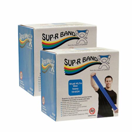 SUP-R BAND Latex Free Exercise Band, 100 yards - Blue, 2PK Sup-R-Band-10-6334